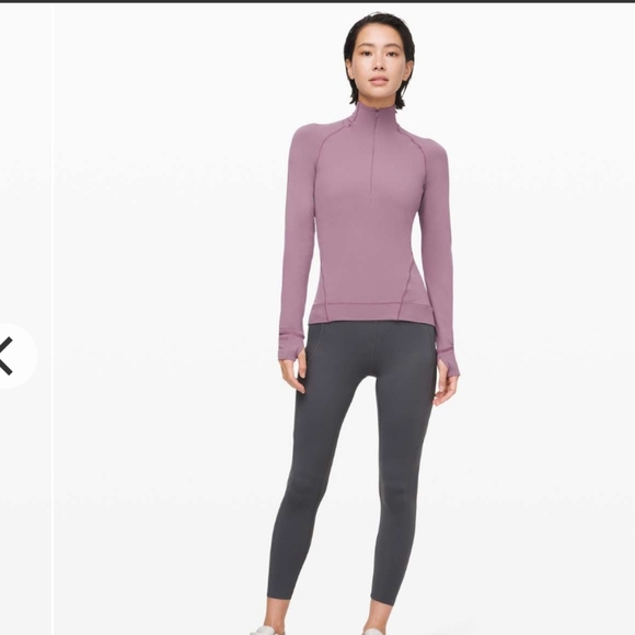 lululemon athletica Tops - Lululemon Outrun the Elements 1/2 Zip Frosted Mulberry